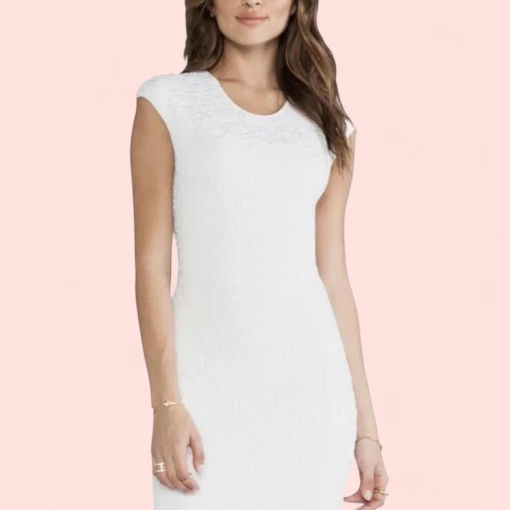RVN Signature Geo NWOT Jacquard Bodycon Fitted Stretch Dress- Medium MSRP‎ $398